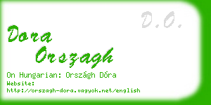 dora orszagh business card